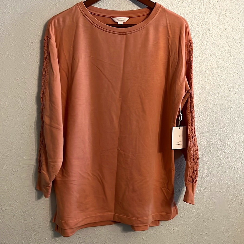 NWT Lauren Conrad tunic with lace sleeves